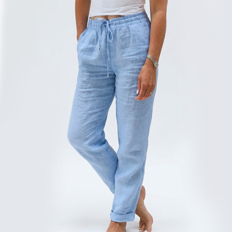 🌸New arrival 40% OFF!🏖️Women's Elastic Waist Cotton Linen Casual Pants