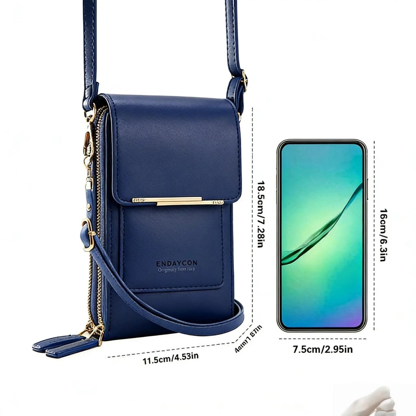 Use Your Phone Hands-Free! Touchscreen No-Dig Crossbody Wallet