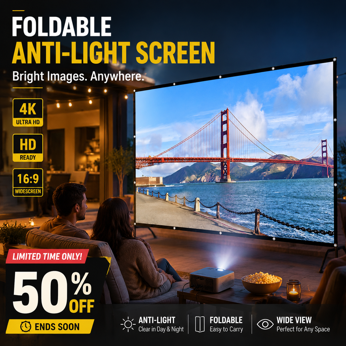 ✨High Definition Projection Screen
