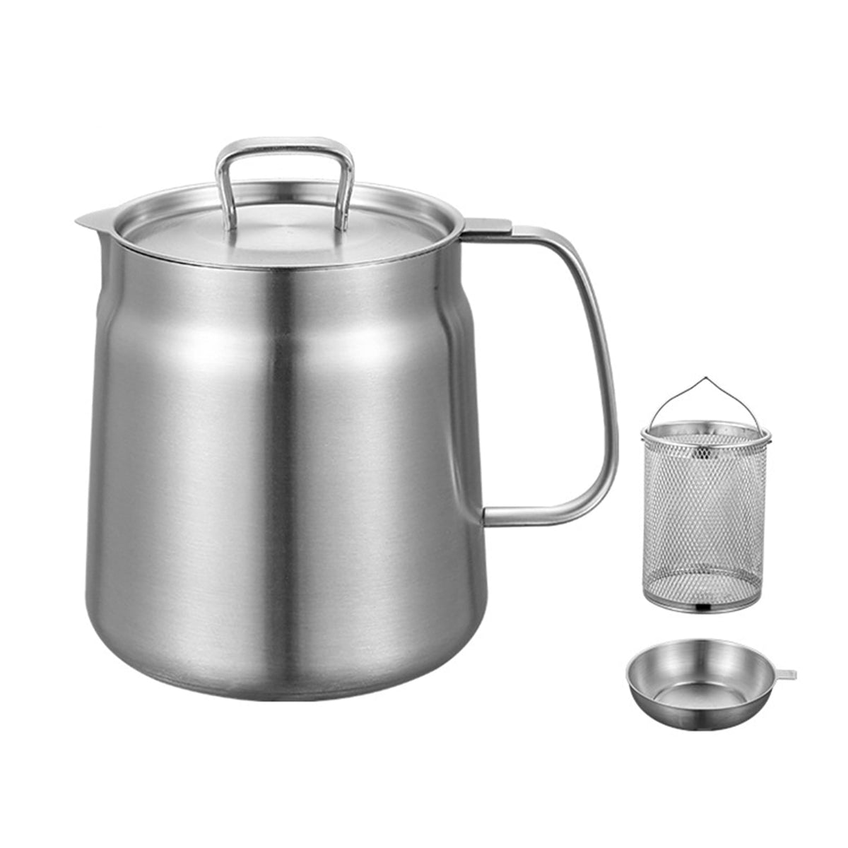 Strain & Reuse Oil Instantly! 2-in-1 Stainless Oil Strainer Pot
