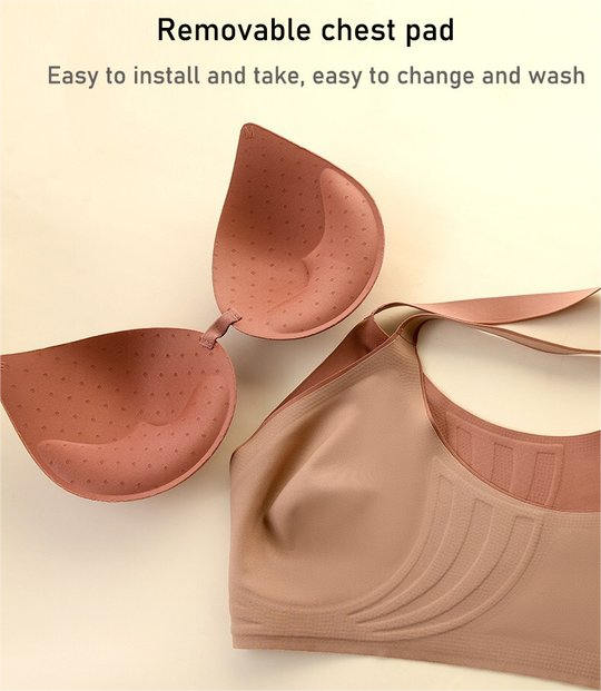 Buy 2 Get 1 Free 💗 Plus-Size Wirefree Bra – Ice Silk & Full Support
