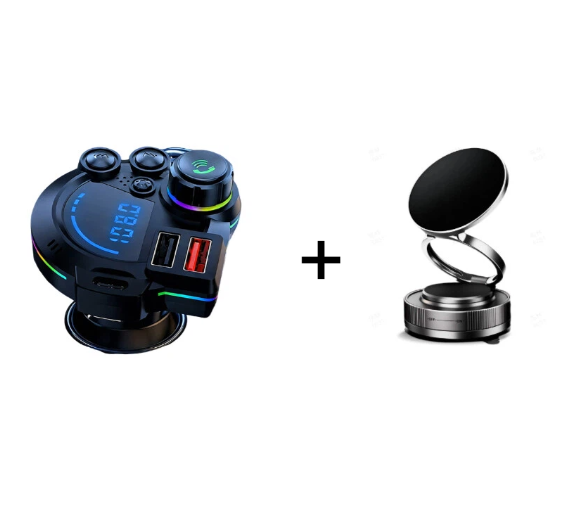 Bluetooth 5.3 FM Transmitter – Dual Fast Charge & Hands-Free Calls