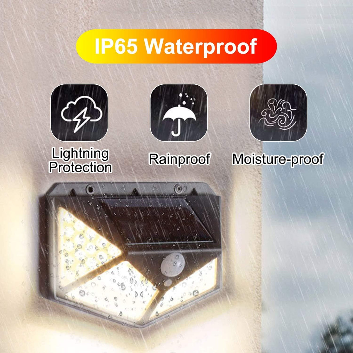 Light Up Gardens Instantly! 140-LED Motion Sensor Solar Wall Lamp