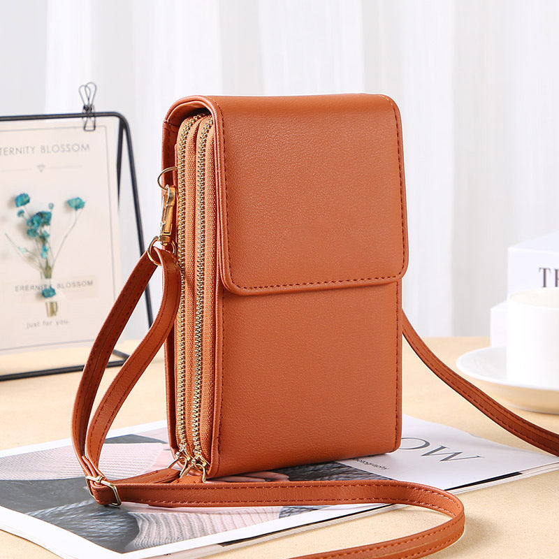 RFID Anti-Theft Phone Crossbody – Touchscreen & Multi-Compartment Design