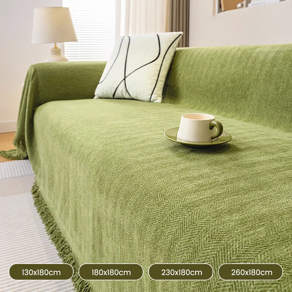 Herringbone Chenille Sofa Cover