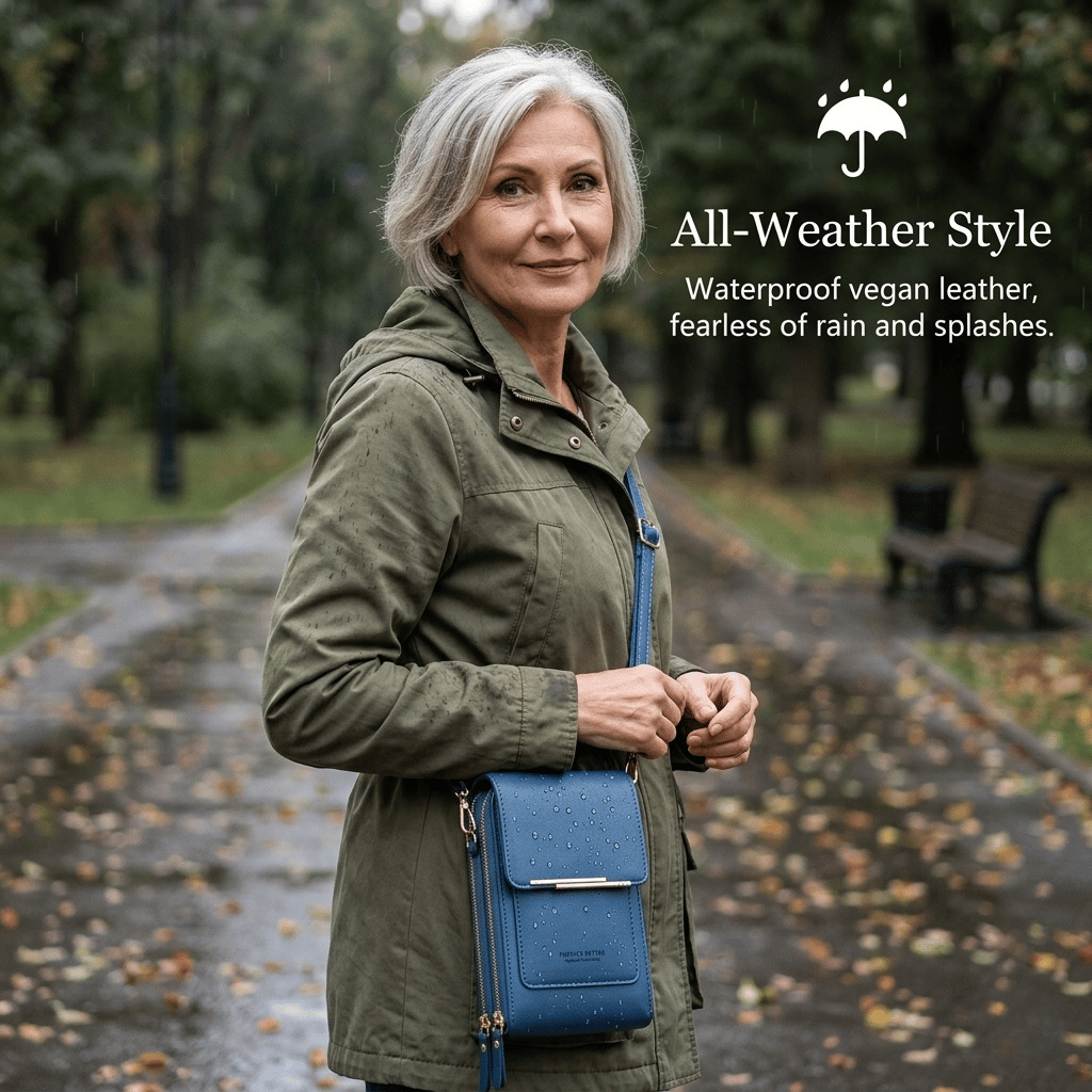 Use Your Phone Hands-Free! Touchscreen No-Dig Crossbody Wallet