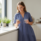 Cotton-Linen A-Line Dress – Breathable, Everyday Chic