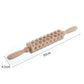 Stamp Cookies Instantly! No-Stick Engraved Beech Rolling Pin