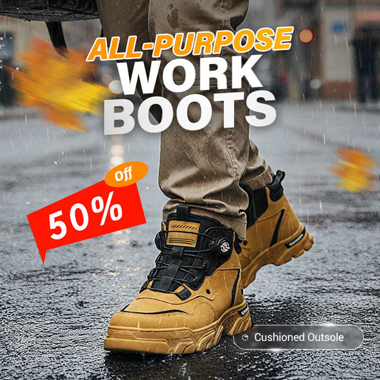 👞 60% OFF NOW! 🔥 Men's Outdoor Swivel Buckle Work Shoes - Waterproof & Anti-Slip, Perfect for Work and Hiking ✨