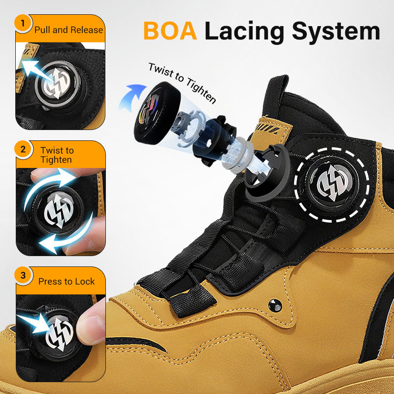 👞 60% OFF NOW! 🔥 Men's Outdoor Swivel Buckle Work Shoes - Waterproof & Anti-Slip, Perfect for Work and Hiking ✨