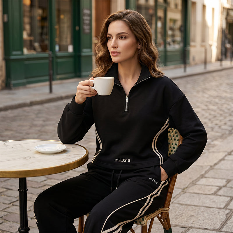 🎁2026 New Arrivals 50% OFF💥Women's Half-Zip Casual Tracksuit Set