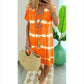 Boho Tie-Dye Dress – V-Neck & Flattering Fit