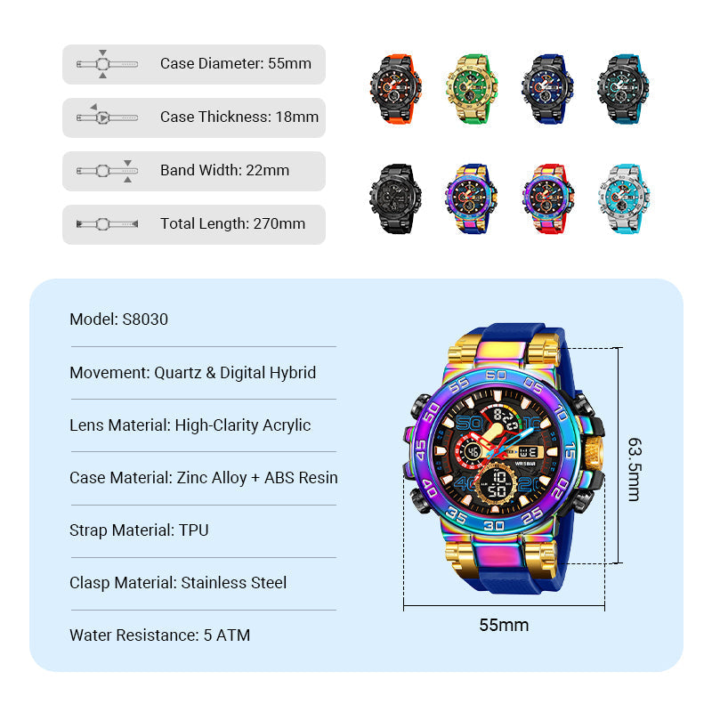 ⏳Time-Limited Special 60% OFF⏰MULTIFUNCTION LED WATCH - Waterproof & Digital Display, 7 Sports Modes with Sleep Monitor, Perfect for Outdoor and Daily Use 🌟🔋