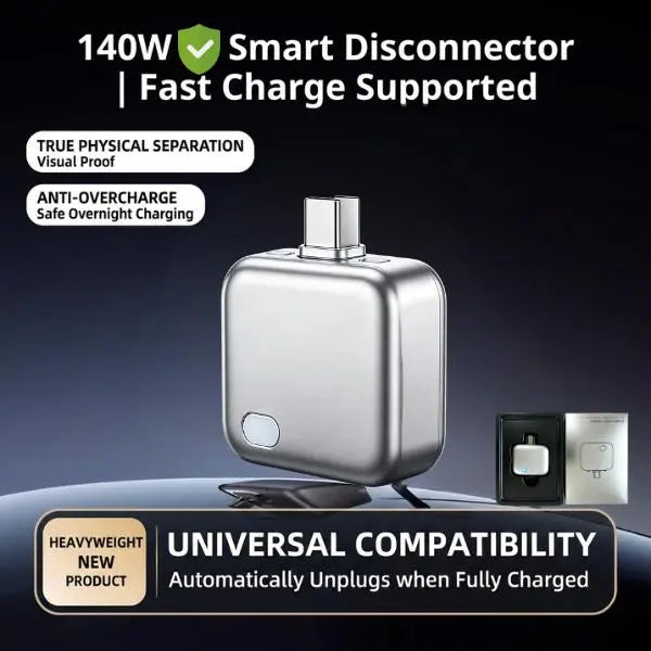 Stop Overcharging Instantly! Auto-Off 140W Smart Charging Adapter