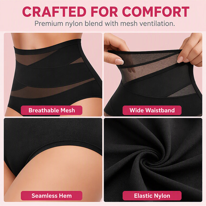 High-Waist Tummy Control Panties – Seamless & Breathable Design, No More Visible Lines