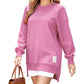🔥2025 HOT SALE🔥 Long Sleeve Pullover Zipper Slit Casual Sweatshirt Dress