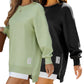 🔥2025 HOT SALE🔥 Long Sleeve Pullover Zipper Slit Casual Sweatshirt Dress