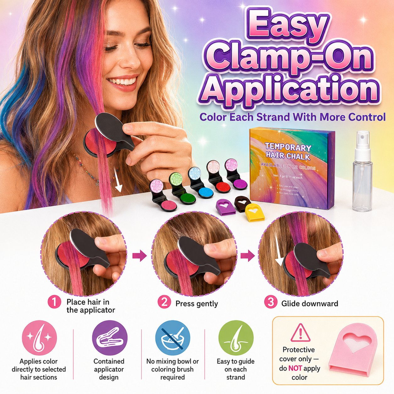 Hair Chalk – 12 Shades, Zero Commitment
