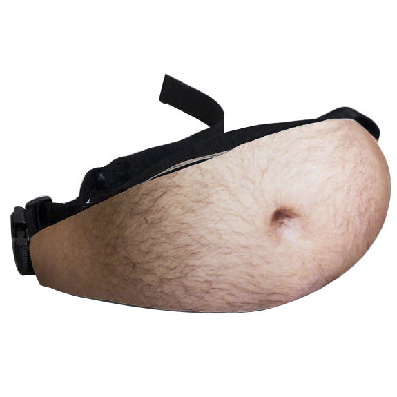 Prank Any Party Instantly! No-Fade Realistic Dad Bod Waist Bag