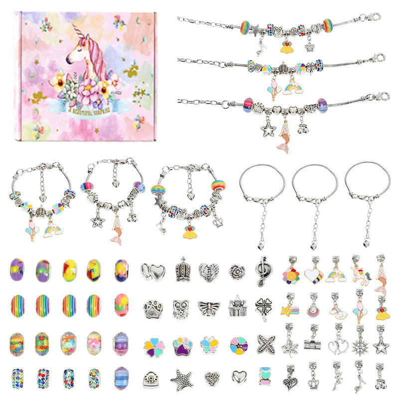 💫 60% OFF NOW! 🎁 Charm Bracelet Making Kit - Includes Beads & Tools, Creative Fun for Kids/Adults, Perfect Gift Idea 👧📦