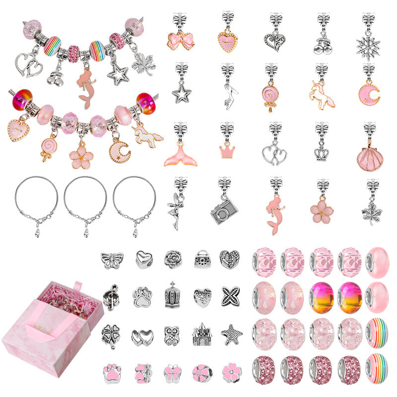 💫 60% OFF NOW! 🎁 Charm Bracelet Making Kit - Includes Beads & Tools, Creative Fun for Kids/Adults, Perfect Gift Idea 👧📦