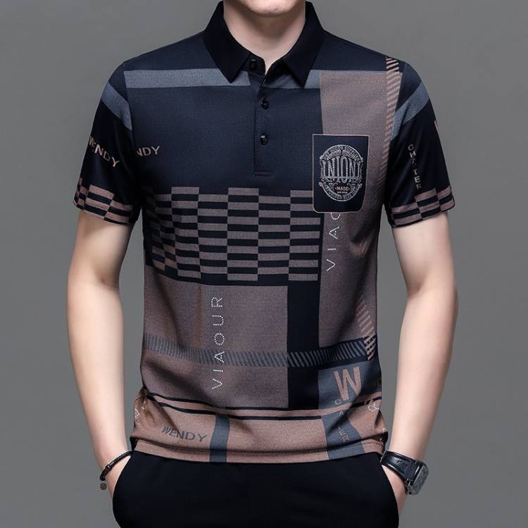 Ice Silk Print Short-sleeved Shirt👕