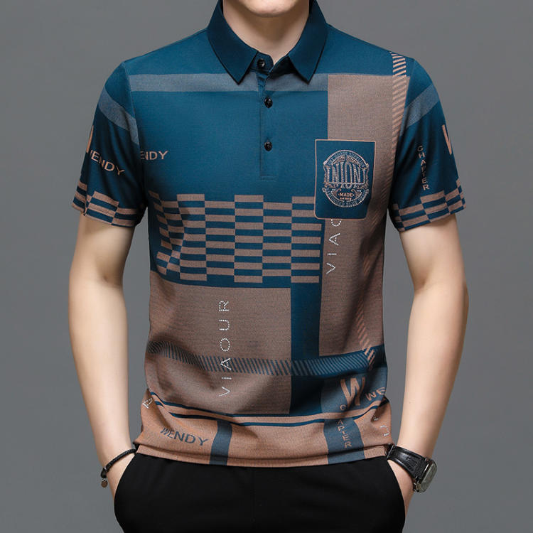 Ice Silk Print Short-sleeved Shirt👕