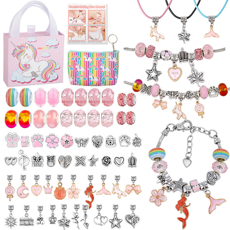 💫 60% OFF NOW! 🎁 Charm Bracelet Making Kit - Includes Beads & Tools, Creative Fun for Kids/Adults, Perfect Gift Idea 👧📦
