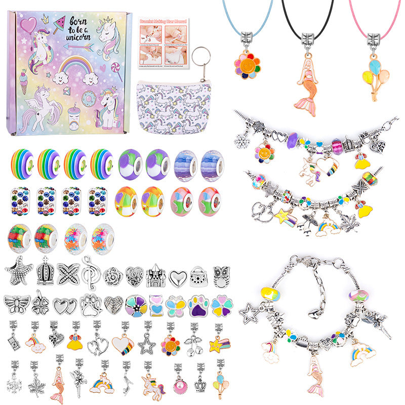 💫 60% OFF NOW! 🎁 Charm Bracelet Making Kit - Includes Beads & Tools, Creative Fun for Kids/Adults, Perfect Gift Idea 👧📦