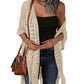 Women’s Oversized Knit Cardigan – Lightweight Crochet Tassel Kimono for Spring & Summer 🌸