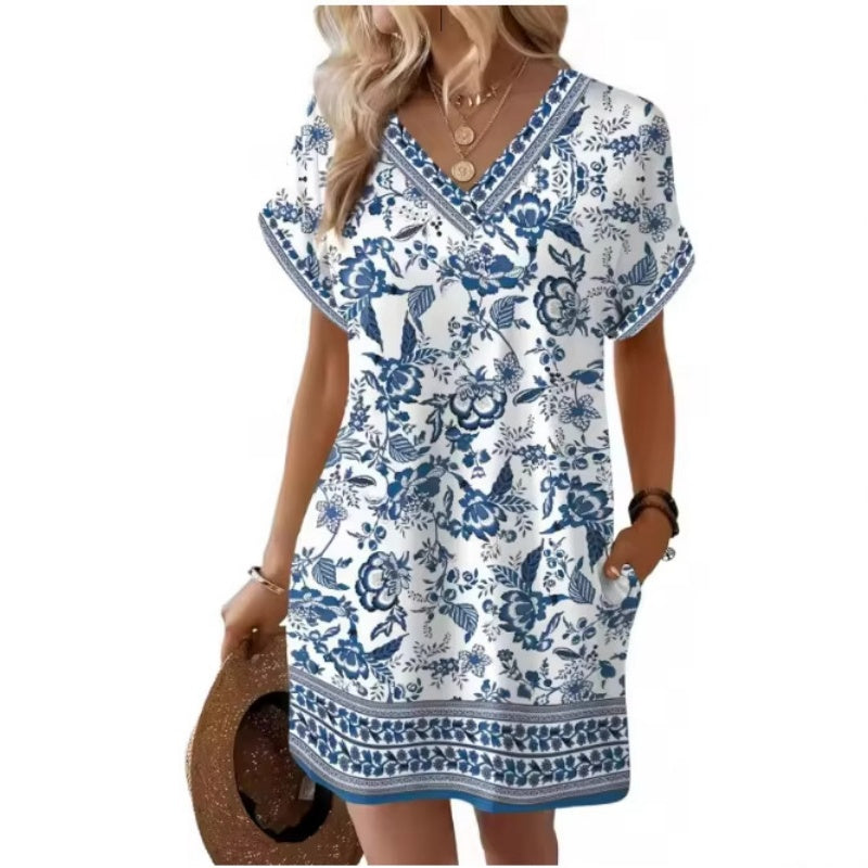 V-Neck Dress – Breezy, Pocketed & Effortless