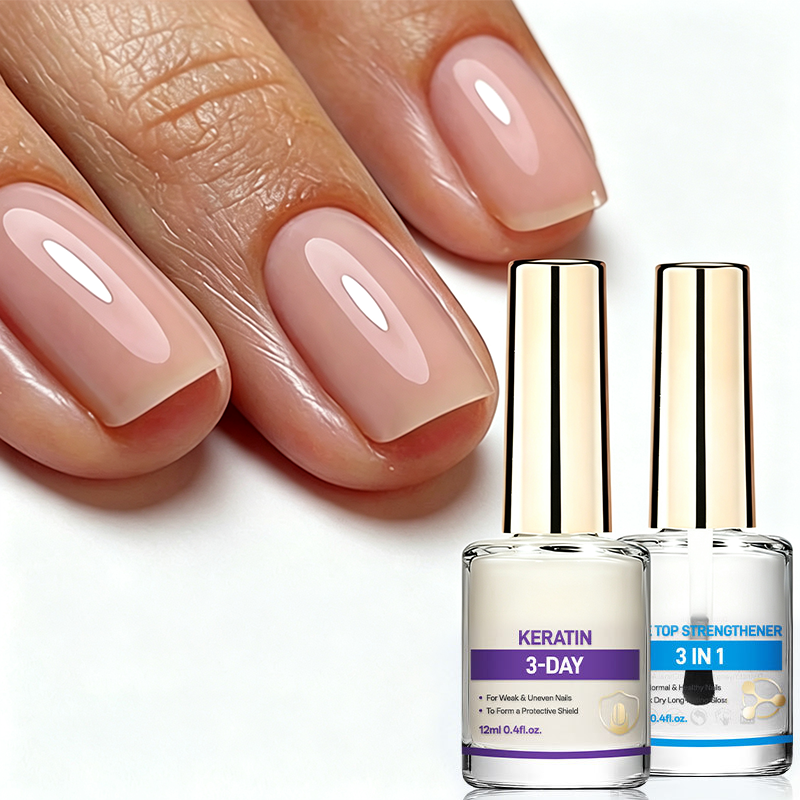 💜Glossy Nail Strengthener – No Lamp & Chip-Resistant Finish