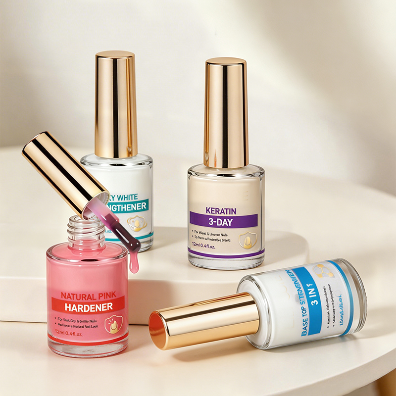 💜Glossy Nail Strengthener – No Lamp & Chip-Resistant Finish