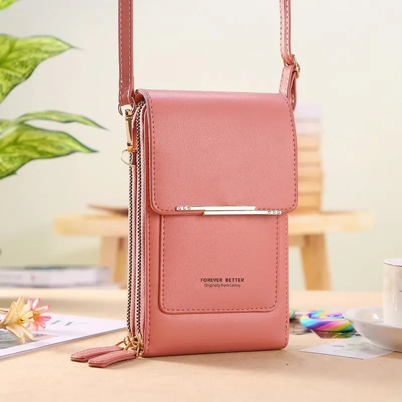 Use Your Phone Hands-Free! Touchscreen No-Dig Crossbody Wallet