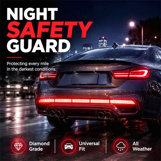 Be Seen Instantly! No-Dark Reflective Bumper Strips