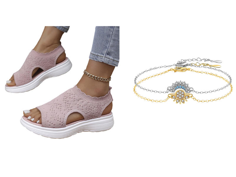 Women's Breathable Knit Platform Sandals👡 Air-permeable knit upper, cushioned sole & lightweight comfy summer footwear🇬🇧 ✨