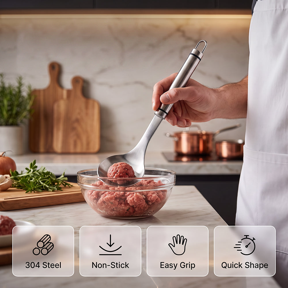 🥳2026 HOT SALE🥳Meatball Spoon – No Stick, No Mess