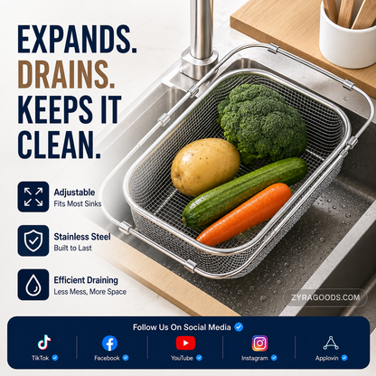 Dry Dishes Instantly! Stainless Steel Over-Sink Rack