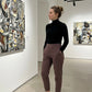 High-Waist Zipper-Pocket Pants – Tummy Control & Breathable Stretch