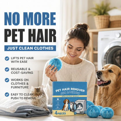 🥳2026 HOT SALE🥳💞50K+ SOLD!💥Catch Pet Hair Instantly! No-Snag Reusable Laundry Balls