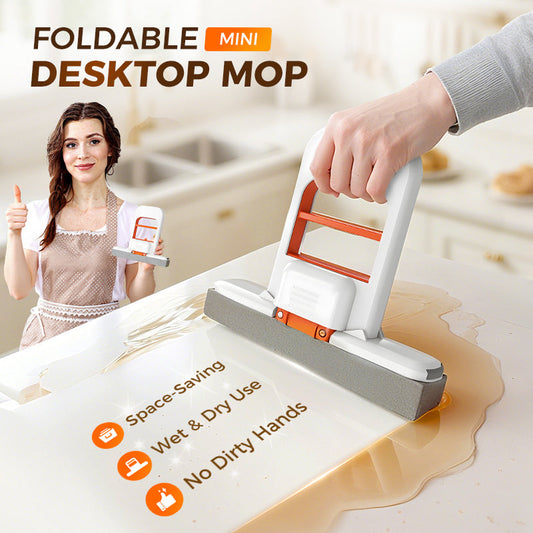 Wipe Any Surface Instantly! No-Mess Foldable Squeeze Mini Mop