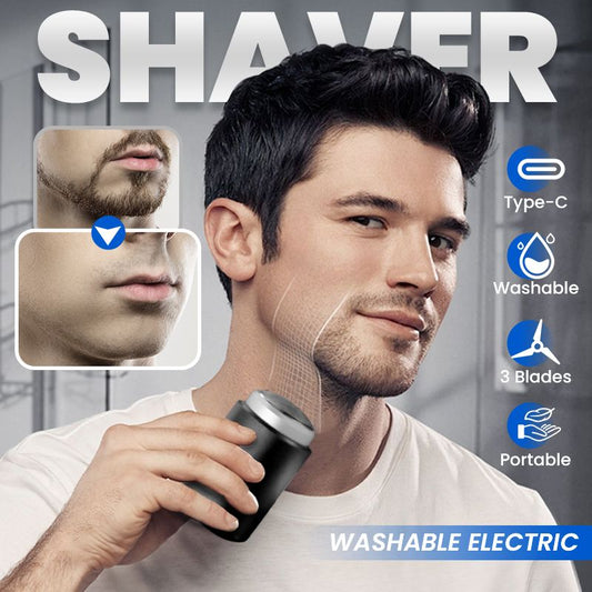 Pocket-Sized Washable Electric Shaver