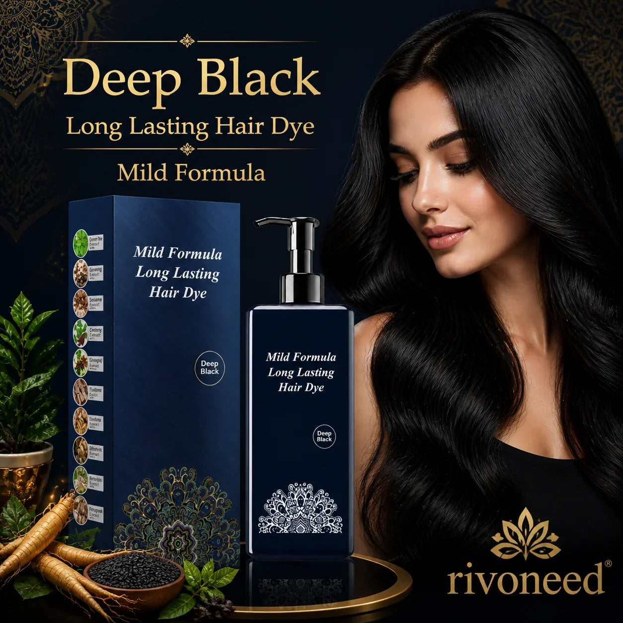 Refresh Hair Color Instantly! Plant-Based No-Harsh Home Dye
