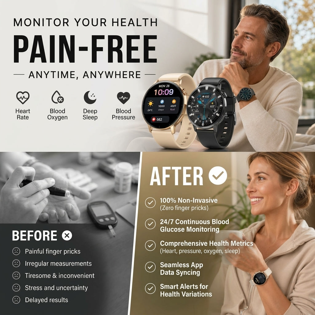 Monitor Health & Answer Calls Instantly! 1.35" HD Bluetooth Smartwatch