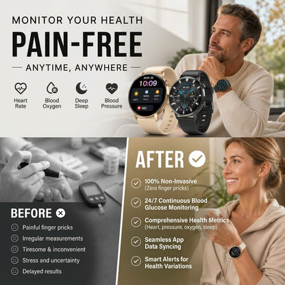 Monitor Health & Answer Calls Instantly! 1.35" HD Bluetooth Smartwatch