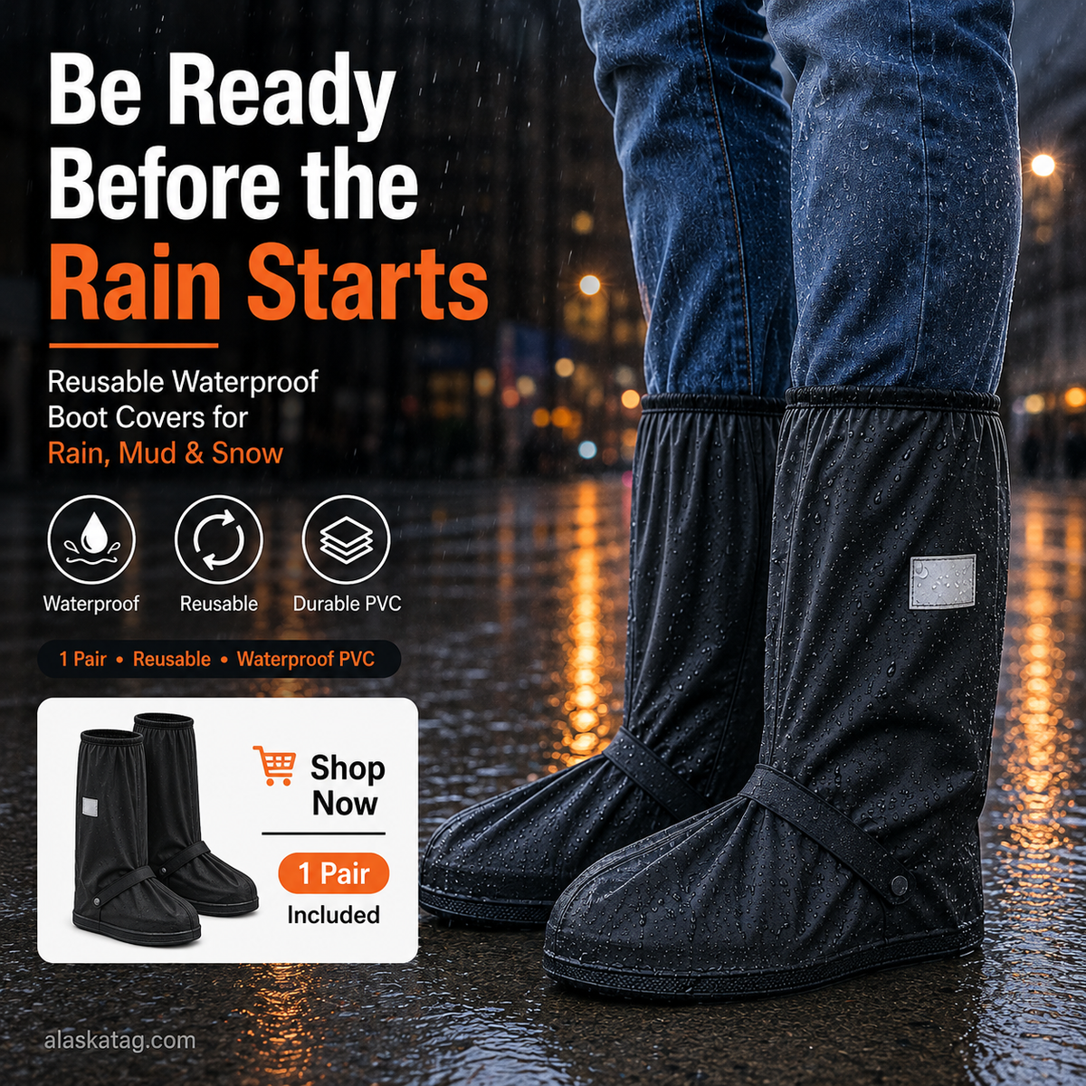 Keep Shoes Dry Instantly! Reusable Waterproof Shoe Covers