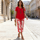 New Arrival 50% OFF: Women's Asymmetrical Tunic & Printed Wide-Leg Pants Set