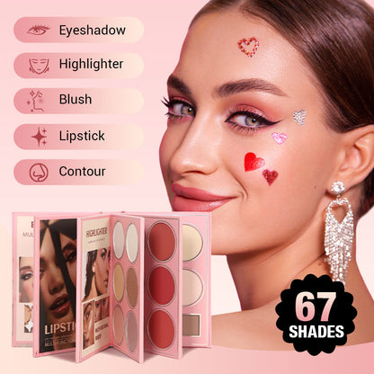 ⏰2025 NEW SALES - 50% OFF💕Magic Makeup Book💫67-Color Multifunctional Makeup Palette Book Kit