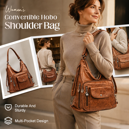 🔥50% OFF | Women's Convertible Multi-Pocket Shoulder Bag - 3 Ways to Wear 🎒