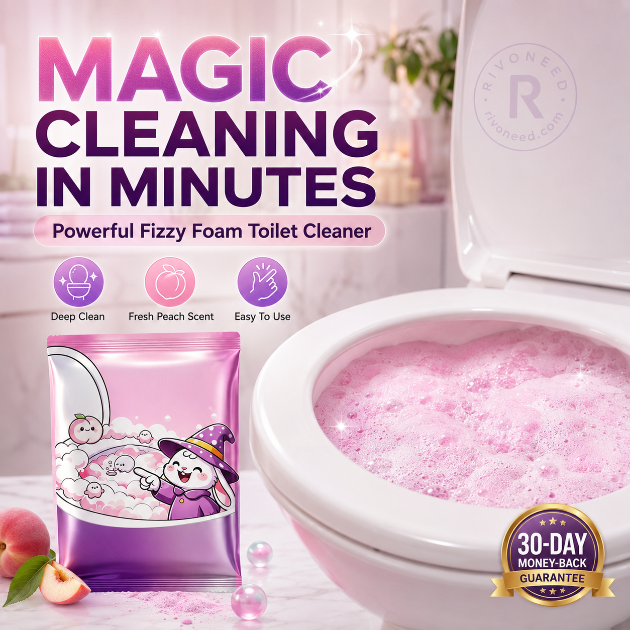 Automatic Foaming Toilet Bowl Cleaner Powder